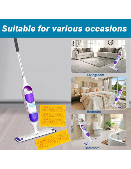 4 Almohadillas Reutilizables Microfibra Vanclearidea para Swiffer PowerMop