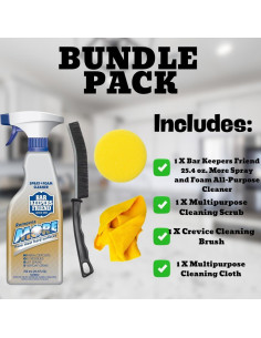 Limpiador en Spray Bar Keepers Friend 750ml + Esponja y Paño 2