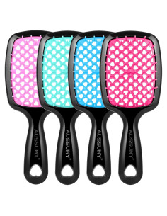 Paquete de 4 Cepillos Desenredantes Aussumy - Colores Mixtos