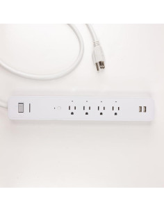 Tira de Energía Inteligente MaxLite APS-6, 4 Salidas AC, 2 USB 2
