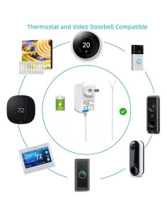Transformador de Timbre 24V 1000mA Honeywell Nest Ring 10m 2