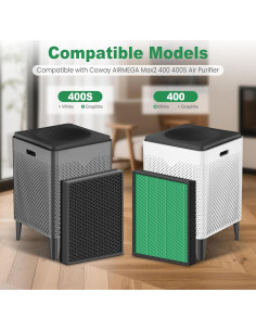 Filtro de Reemplazo HEPA y Carbón Activo Coway Airmega 400 - 4 Unidades 2