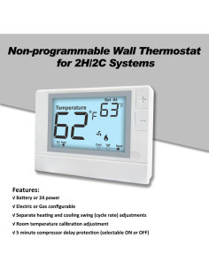 Termostato Digital Coiiwsei RTH702 para Calefacción y Enfriamiento 2