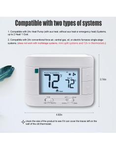 Termostato Digital Aowel AW721 2 Calor 1 Frío Pantalla 5" 2