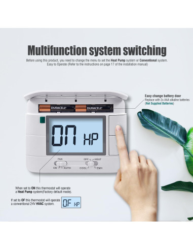 Termostato Digital Aowel AW721 2 Calor 1 Frío Pantalla 5"