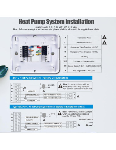 Termostato Digital Aowel AW721 2 Calor 1 Frío Pantalla 5"