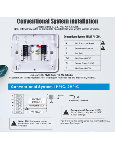 Termostato Digital Aowel AW721 2 Calor 1 Frío Pantalla 5"