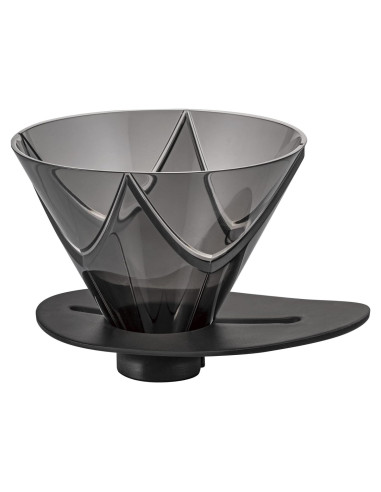 Goteador de Café Hario V60 Mugen 02 Plástico Negro Transparente