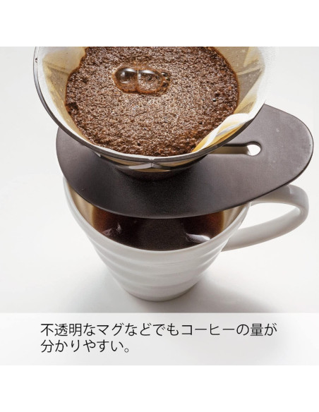 Goteador de Café Hario V60 Mugen 02 Plástico Negro Transparente