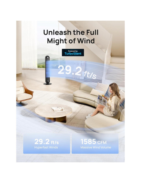 Calefactor Dreo 42" Eléctrico PTC con Control Remoto y Oscilación