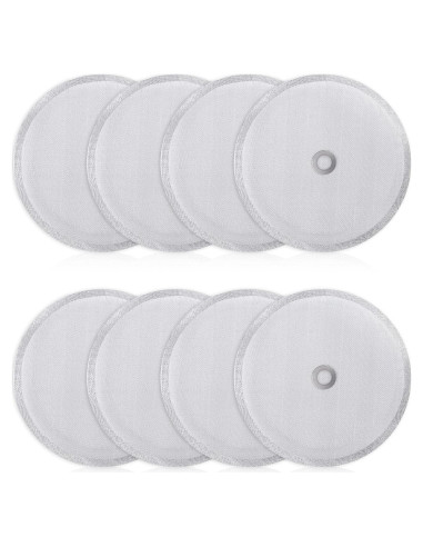 8 Filtros Repuestos Acero Inoxidable para Prensa Francesa 1L