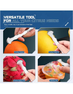 Pelador de Cítricos Genérico de Acero Inoxidable 12.95 cm 2