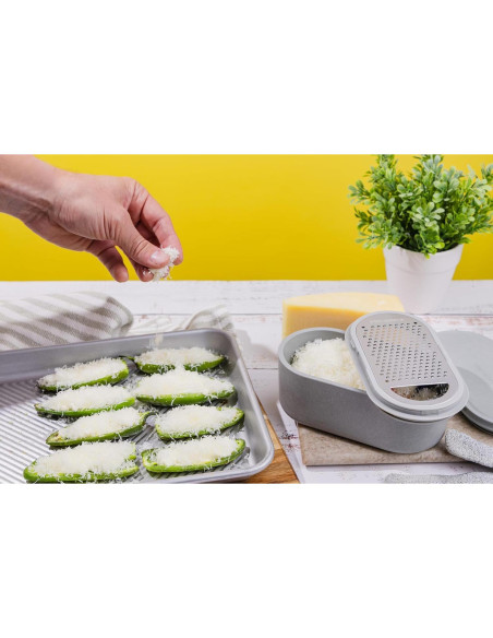 Rallador de Queso Grueso Microplane Eco Series con Contenedor