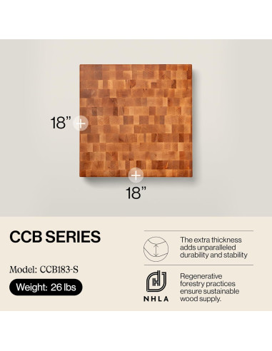 Tabla de Cortar Reversible John Boos CCB 45.72cm Madera Arce