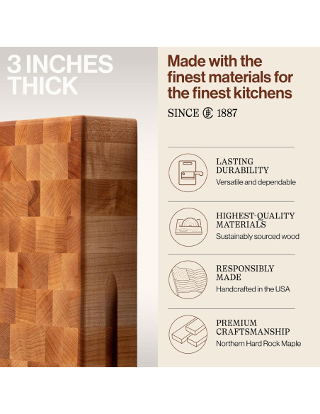 Tabla de Cortar Reversible John Boos CCB 45.72cm Madera Arce