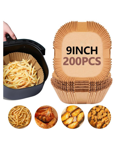 Forros de Papel UBeesize 9 Pulgadas Antiadherentes - 200 Hojas