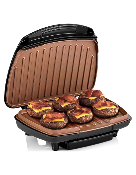 Grill Maker y Prensa Panini Salud y Hogar 2 Porciones Negro