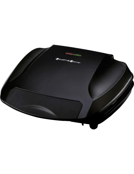 Grill Maker y Prensa Panini Salud y Hogar 2 Porciones Negro