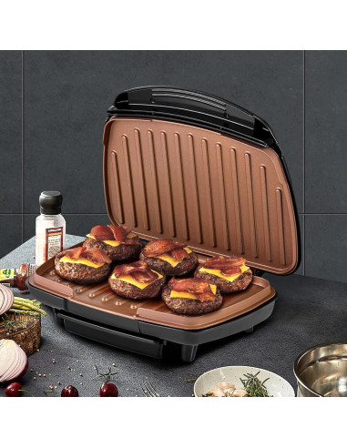 Grill Maker y Prensa Panini Salud y Hogar 2 Porciones Negro