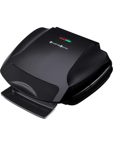 Grill Maker y Prensa Panini Salud y Hogar 2 Porciones Negro