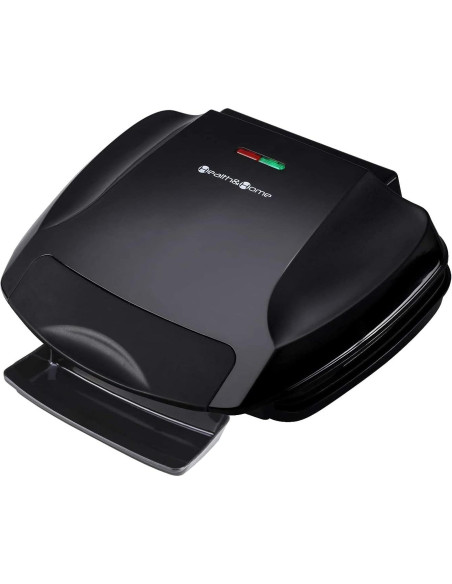 Grill Maker y Prensa Panini Salud y Hogar 2 Porciones Negro
