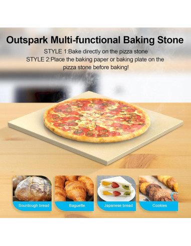 Piedra para Pizza Cuadrada Ooni Karu 12 33.5 cm Cordierita