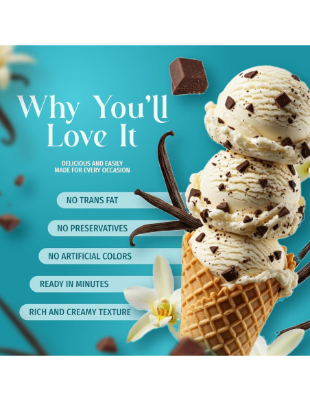 Mezcla de Helado Premium Triple Scoop Vainilla con Chocolate 1.4kg