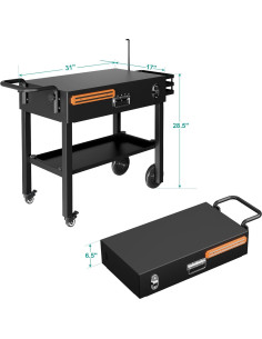 Soporte Plegable EasiBBQ para Parrilla Portátil 18.5 kg 2