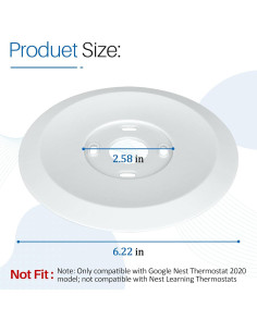 Cubierta de Placa de Pared ChangTa para Termostato Nest 2020 - 2 Piezas 2