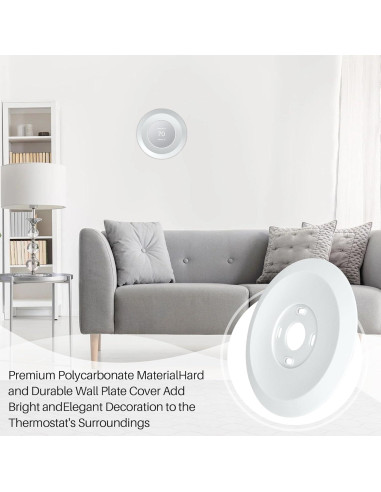 Cubierta de Placa de Pared ChangTa para Termostato Nest 2020 - 2 Piezas