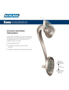 Manija de Entrada Schlage F60 V ADD 619 ACC Níquel Satinado 2