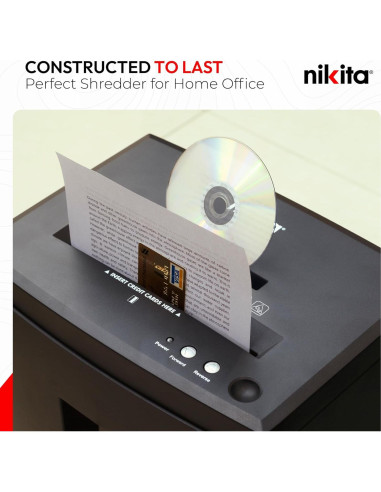 Destructora de Papel Nikita 18 Hojas Ultra Silenciosa 15.06 kg