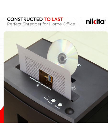 Destructora de Papel Nikita 18 Hojas Ultra Silenciosa 15.06 kg