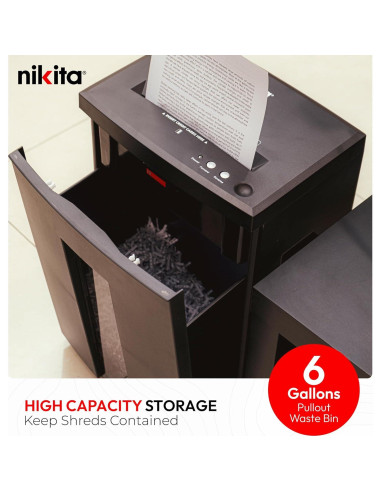 Destructora de Papel Nikita 18 Hojas Ultra Silenciosa 15.06 kg