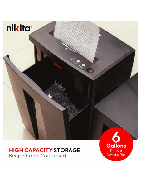 Destructora de Papel Nikita 18 Hojas Ultra Silenciosa 15.06 kg