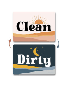 Imán de Lavavajillas FridayVibez Limpio/Sucio Boho Rubor