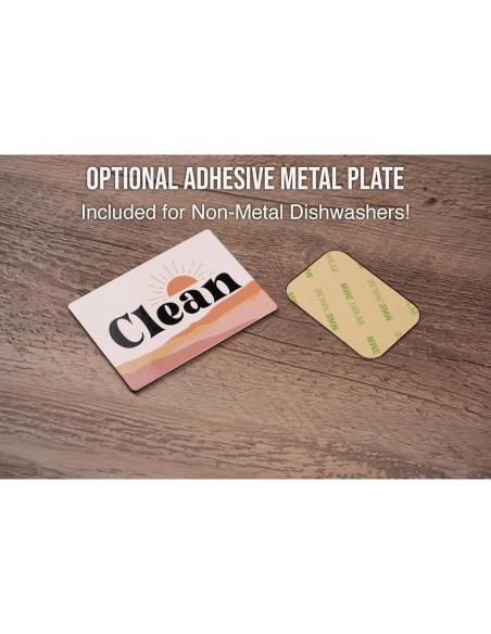 Imán de Lavavajillas FridayVibez Limpio/Sucio Boho Rubor