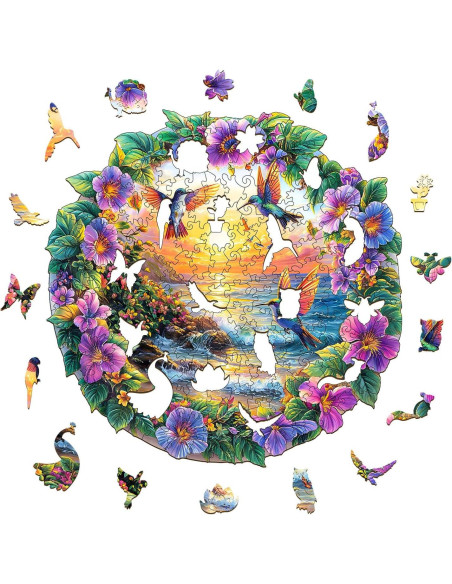 Rompecabezas de Madera AEEKDOOK 100 Piezas Playa Resort 21.6cm