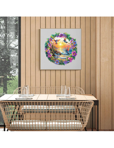 Rompecabezas de Madera AEEKDOOK 100 Piezas Playa Resort 21.6cm