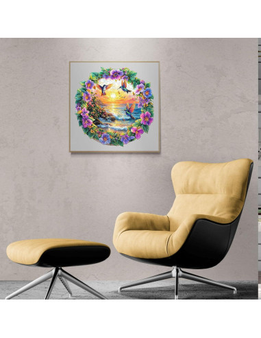 Rompecabezas de Madera AEEKDOOK 100 Piezas Playa Resort 21.6cm