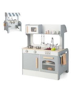 Cocina de Jugar Doble Cara Gotoplay 10050GR-TP con Accesorios