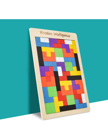 Rompecabezas de Madera Tangram 40 Piezas Montessori AHYUAN