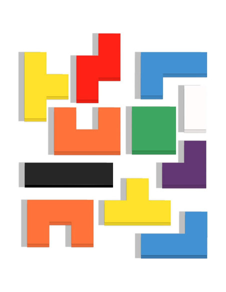 Rompecabezas de Madera Tangram 40 Piezas Montessori AHYUAN