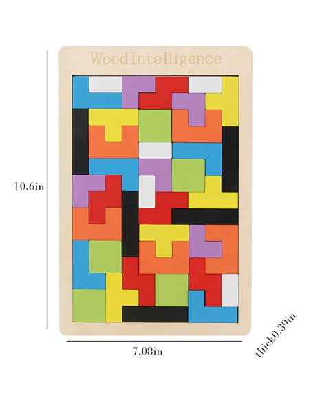 Rompecabezas de Madera Tangram 40 Piezas Montessori AHYUAN