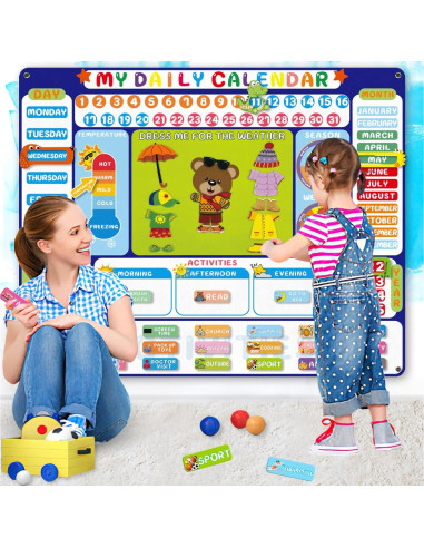 Calendario Diario de Tela ParaPoro 101.6 cm para Niños