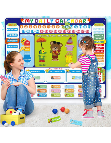 Calendario Diario de Tela ParaPoro 101.6 cm para Niños Calendario Diario de Tela ParaPoro 101.6 cm para Niños