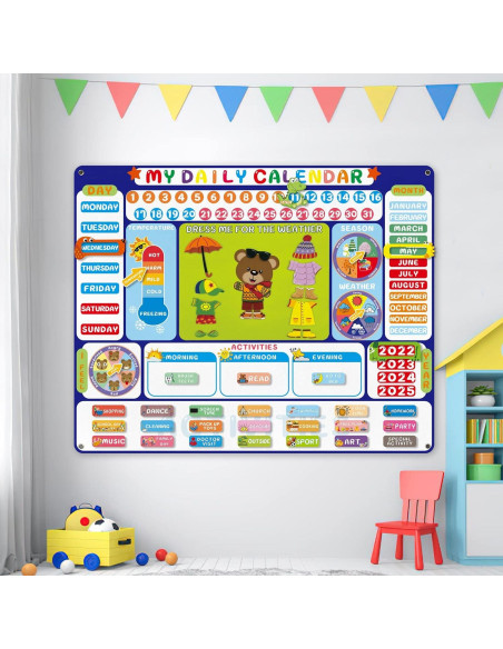 Calendario Diario de Tela ParaPoro 101.6 cm para Niños Calendario Diario de Tela ParaPoro 101.6 cm para Niños