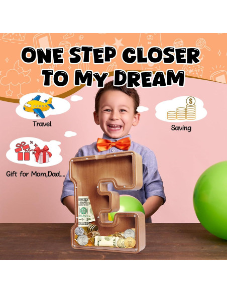 Alcancía de Letras de Madera UBeesize 30.5 cm Personalizada