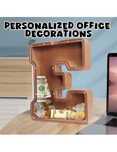 Alcancía de Letras de Madera UBeesize 30.5 cm Personalizada