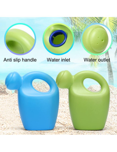 Regadera de Plástico DILABNBA 2PCS para Niños - Azul y Verde